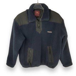 Juice Fleece Pullover Mens Navy Blue Grey Fall Winter Warm Zip